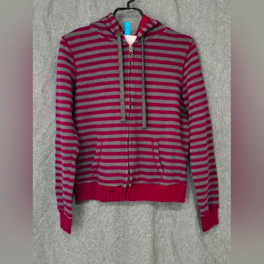 Purple anf grey striped sweater